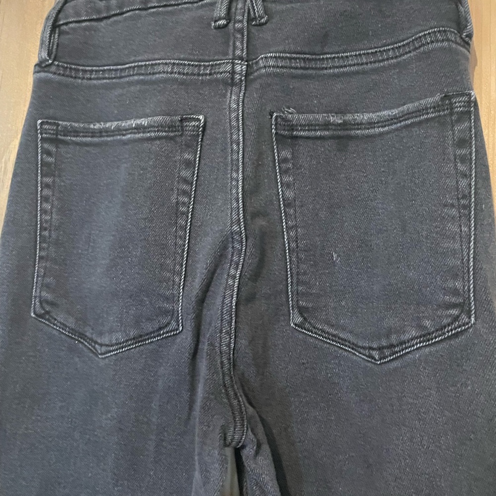 Good American Black Distressed Jeans Size 27